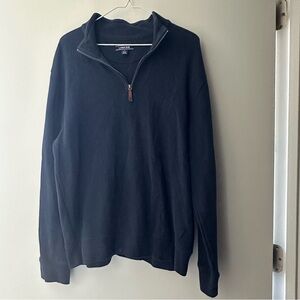Lands' End Blue Zip Up Sweater